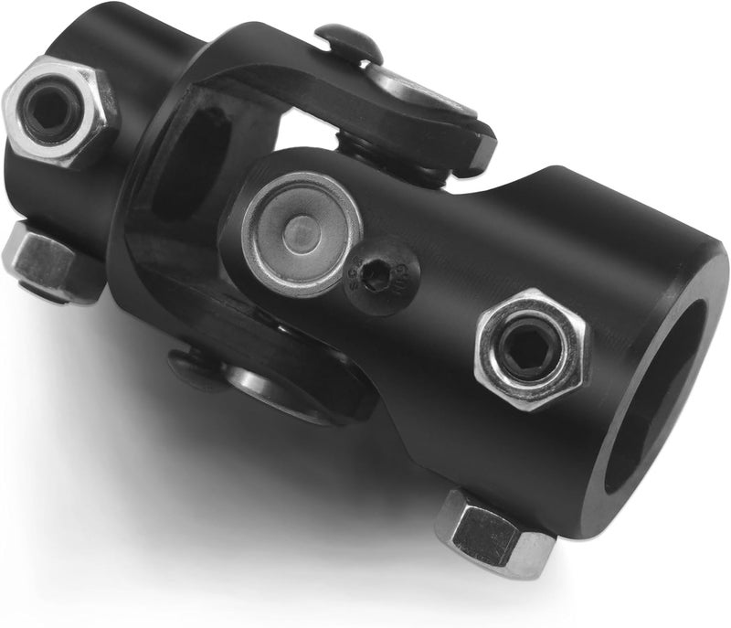 RABROPAR Store 1" DD X 3/4" DD Single Steering Shaft U Joint Coupler Black Steel Universal Coupling - Image 1